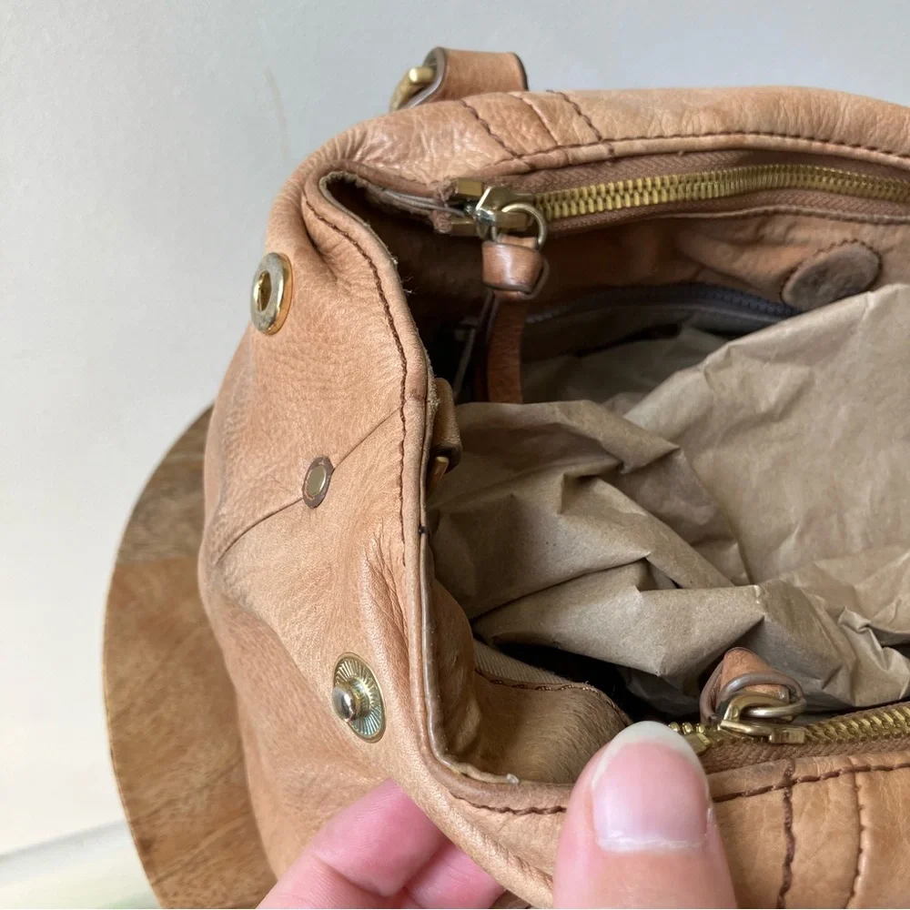 J. Crew | Leather Tassel Shoulder Satchel Bag